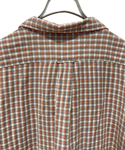 POLO RALPH LAUREN（ポロ・ラルフローレン）POLO RALPH LAUREN (ポロ・ラルフローレン) 90s CALDWELL オープンカラーチェックシャツ オレンジ×グレー サイズ:XLの古着・服飾アイテム