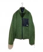 stussyステューシー）の古着「フリースジャケット」｜グリーン