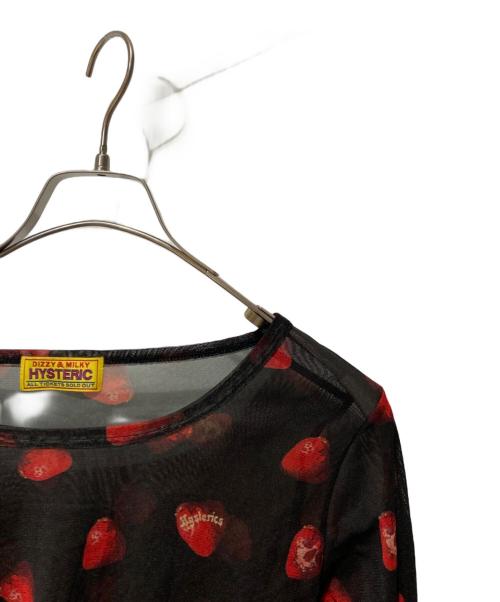 Hysteric Glamour（ヒステリックグラマー）Hysteric Glamour (ヒステリックグラマー) シアーカットソー ブラック サイズ:FREEの古着・服飾アイテム