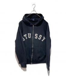 stussy（ステューシー）の古着「アーチロゴジップパーカー」｜ブラック