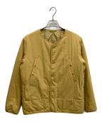 DESCENTEデサント）の古着「LIGHT PUFF CARDIGAN JACKET」｜イエロー