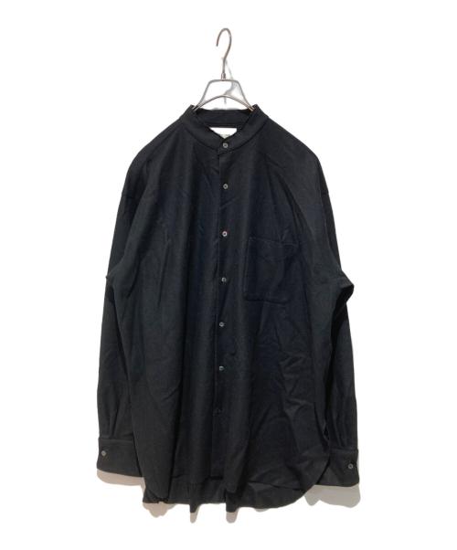 MARKAWARE（マーカウェア）MARKAWARE (マーカウェア) COMFORT FIT BANDCOLLAR SHIRT ORGANIC WOOL CIRCULAR ブラック サイズ:不明の古着・服飾アイテム