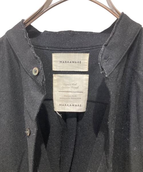 MARKAWARE（マーカウェア）MARKAWARE (マーカウェア) COMFORT FIT BANDCOLLAR SHIRT ORGANIC WOOL CIRCULAR ブラック サイズ:不明の古着・服飾アイテム