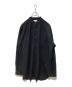 MARKAWARE（マーカウェア）の古着「COMFORT FIT BANDCOLLAR SHIRT ORGANIC WOOL CIRCULAR」｜ブラック