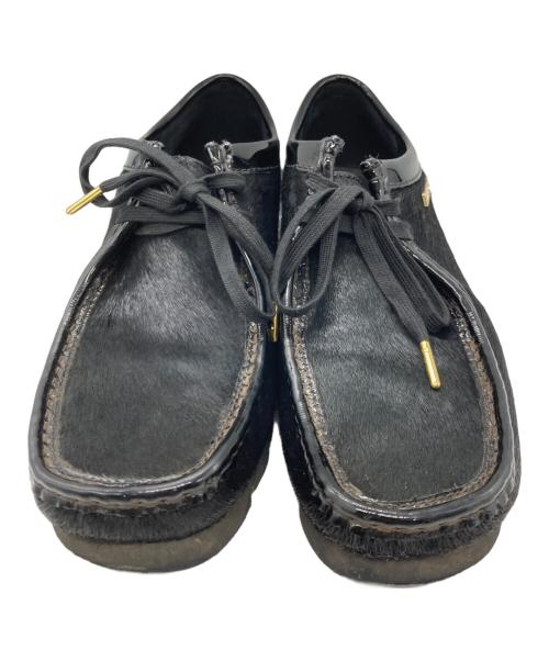 CLARKS（クラークス）CLARKS (クラークス) ATMOS (アトモス) BlackEyePatch (ブラックアイパッチ) Wallabee Black Hair ブラック サイズ: 27cmの古着・服飾アイテム