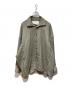 nonnotte（ノノット）の古着「Wool/Silk Ghost Plaid Draping Open Collar Shirt Type A」｜グレー