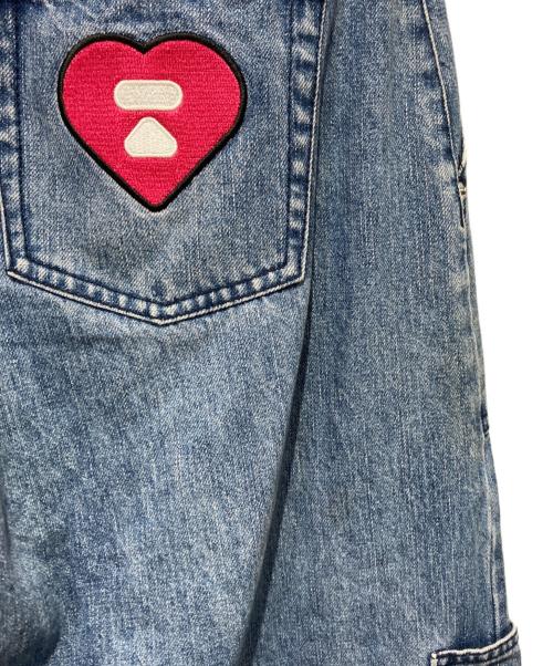 A BATHING APE（アベイシングエイプ）A BATHING APE (アベイシングエイプ) デニムカーゴパンツ ブルー サイズ:Sの古着・服飾アイテム