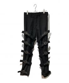 CHARLES JEFFREY LOVERBOY（チャールズ ジェフリー ラバーボーイ）の古着「ボンテージパンツ」｜ブラック