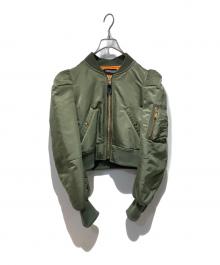 UNDERCOVER（アンダーカバー）の古着「パワーショルダーMA-1」｜オリーブ