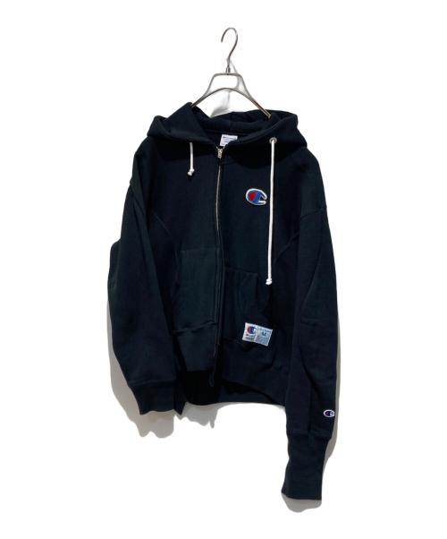 UNDERCOVER（アンダーカバー）UNDERCOVER (アンダーカバー) Champion (チャンピオン) 25aw REVERSE WEAVE ZIP HOODED SWEATSHIRT ブラック サイズ:Mの古着・服飾アイテム