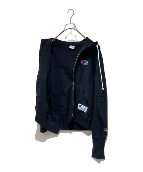 UNDERCOVER（アンダーカバー）UNDERCOVER (アンダーカバー) Champion (チャンピオン) 25aw REVERSE WEAVE ZIP HOODED SWEATSHIRT ブラック サイズ:Mの古着・服飾アイテム