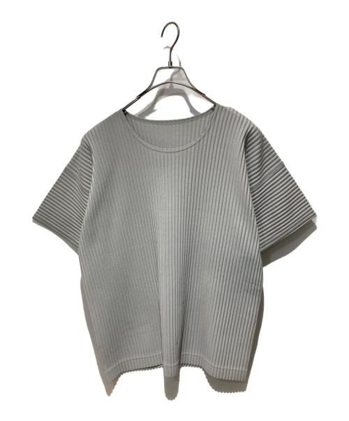 HOMME PLISSE ISSEY MIYAKE（オム プリッセ イッセイ ミヤケ）HOMME PLISSE ISSEY MIYAKE (オム プリッセ イッセイ ミヤケ) プリーツカットソー グレー サイズ:２の古着・服飾アイテム