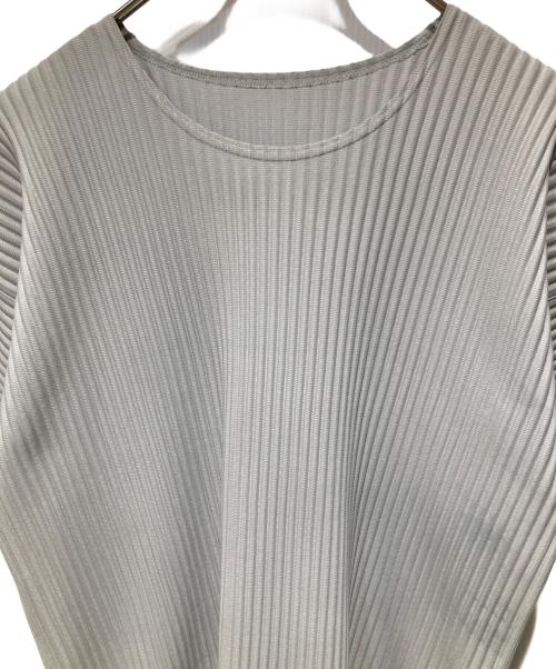 HOMME PLISSE ISSEY MIYAKE（オム プリッセ イッセイ ミヤケ）HOMME PLISSE ISSEY MIYAKE (オム プリッセ イッセイ ミヤケ) プリーツカットソー グレー サイズ:２の古着・服飾アイテム