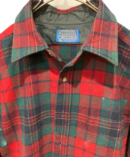 PENDLETON（ペンドルトン）PENDLETON (ペンドルトン) ウールチェックシャツ レッド サイズ:Lの古着・服飾アイテム