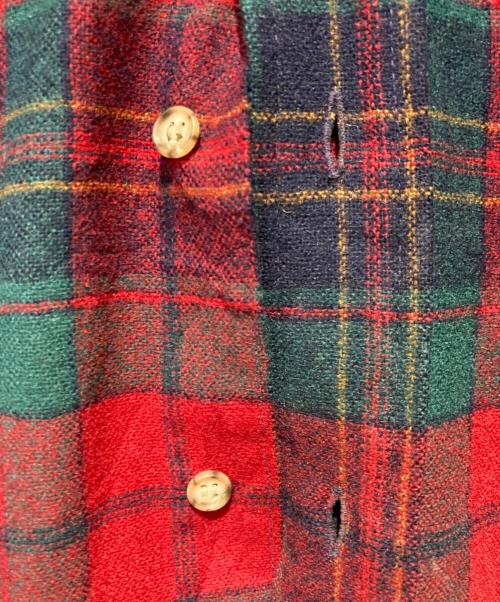 PENDLETON（ペンドルトン）PENDLETON (ペンドルトン) ウールチェックシャツ レッド サイズ:Lの古着・服飾アイテム