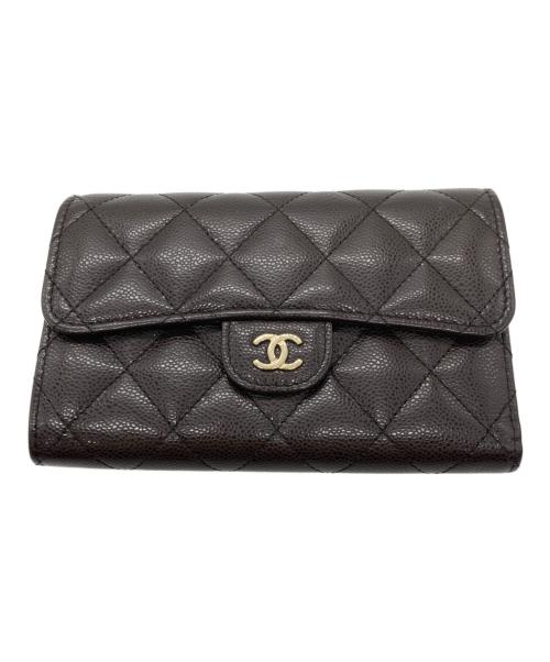 CHANEL（シャネル）CHANEL (シャネル) 3つ折り財布 ブラウンの古着・服飾アイテム