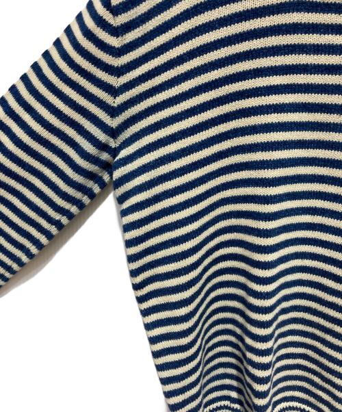 RRL（ダブルアールエル）RRL (ダブルアールエル) ショールカラーニット ブルー×ベージュ サイズ:ＸＳの古着・服飾アイテム