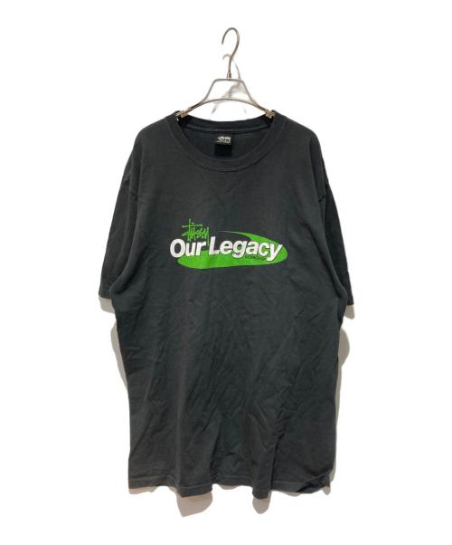 stussy（ステューシー）stussy (ステューシー) OUR LEGACY (アワーレガシー) Work Shop Swirl Tee ブラック×グリーン サイズ:Ｌの古着・服飾アイテム