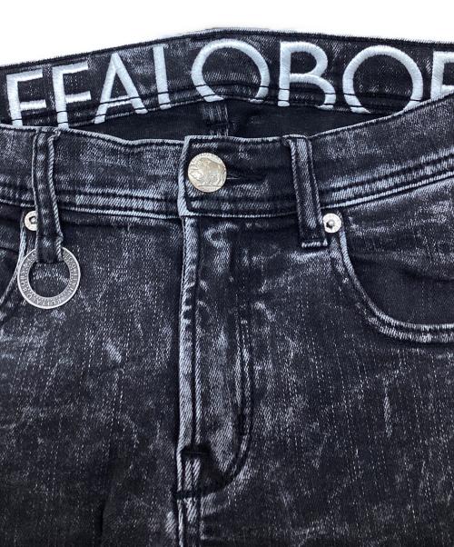 BUFFALO BOBS（バッファローボブズ）BUFFALO BOBS (バッファローボブズ) ダメージ加工スーパースキニーデニムパンツ ブラック サイズ:1の古着・服飾アイテム