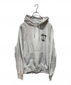 stussyステューシー）の古着「STOCK CROWN HOODIE」｜グレー