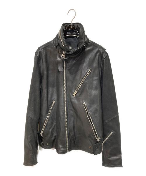 G-STAR RAW（ジースターロゥ）G-STAR RAW (ジースターロゥ) レザージャケット ブラック サイズ:Sの古着・服飾アイテム