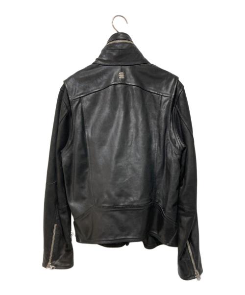 G-STAR RAW（ジースターロゥ）G-STAR RAW (ジースターロゥ) レザージャケット ブラック サイズ:Sの古着・服飾アイテム
