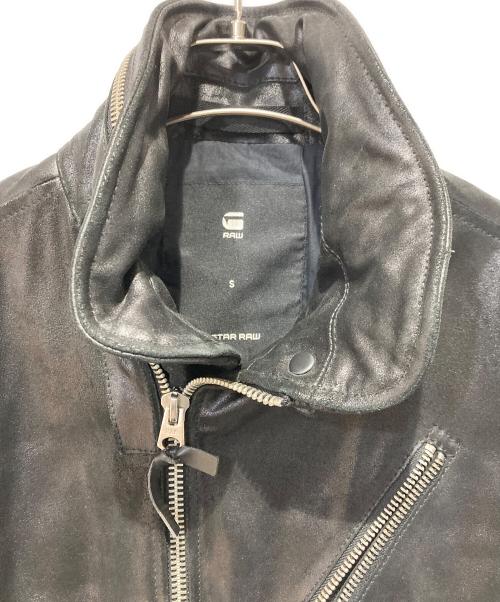 G-STAR RAW（ジースターロゥ）G-STAR RAW (ジースターロゥ) レザージャケット ブラック サイズ:Sの古着・服飾アイテム