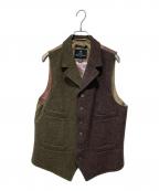 NIGEL CABOURN×Harris Tweedナイジェルケーボン×ハリスツイード）の古着「ジレ」｜オリーブ