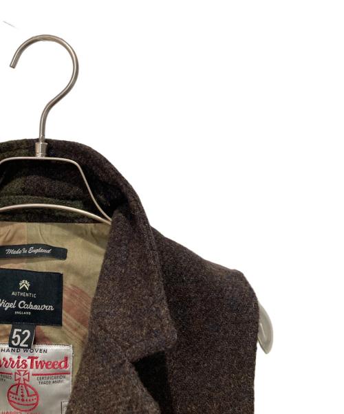 NIGEL CABOURN（ナイジェルケーボン）NIGEL CABOURN (ナイジェルケーボン) Harris Tweed (ハリスツイード) ジレ オリーブ サイズ:52の古着・服飾アイテム