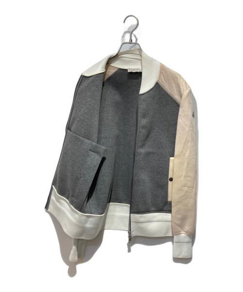 MONCLER（モンクレール）MONCLER (モンクレール) コットン ブルゾン ベージュ×グレー サイズ:Mの古着・服飾アイテム