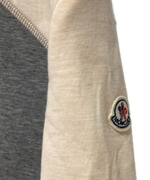 MONCLER（モンクレール）MONCLER (モンクレール) コットン ブルゾン ベージュ×グレー サイズ:Mの古着・服飾アイテム