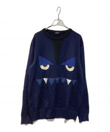 FENDI（フェンディ）の古着「バグスモンスターニット」｜ネイビー
