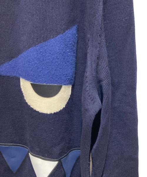FENDI（フェンディ）FENDI (フェンディ) バグスモンスターニット ネイビー サイズ:52の古着・服飾アイテム