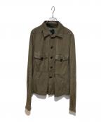 DIESEL Black Goldディーゼル ブラック ゴールド）の古着「スウェードレザージャケット」｜ブラウン