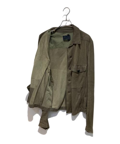DIESEL Black Gold（ディーゼル ブラック ゴールド）DIESEL Black Gold (ディーゼル ブラック ゴールド) スウェードレザージャケット ブラウン サイズ:Ｌの古着・服飾アイテム