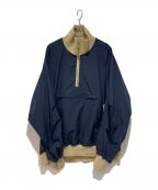 DAIWA PIER39ダイワ ピア39）の古着「TECH HALFZIP STAND JACKET」｜ネイビー×ベージュ