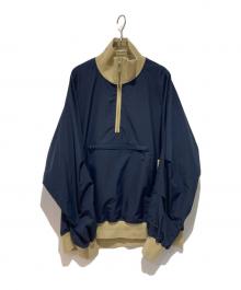 DAIWA PIER39（ダイワ ピア39）の古着「TECH HALFZIP STAND JACKET」｜ネイビー×ベージュ
