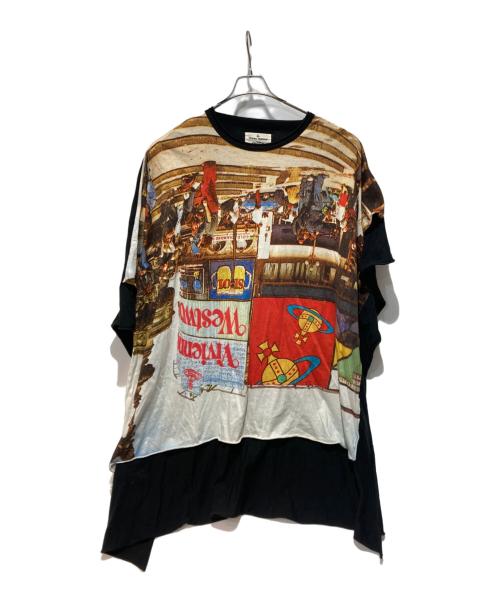 Vivienne Westwood（ヴィヴィアンウエストウッド）Vivienne Westwood (ヴィヴィアンウエストウッド) anglomania オーバサイズカットソー ブラック サイズ:SIZE 38の古着・服飾アイテム