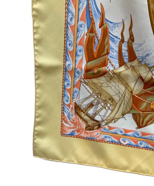 HERMES（エルメス）HERMES (エルメス) シルクスカーフ イエロー サイズ:カレ90の古着・服飾アイテム