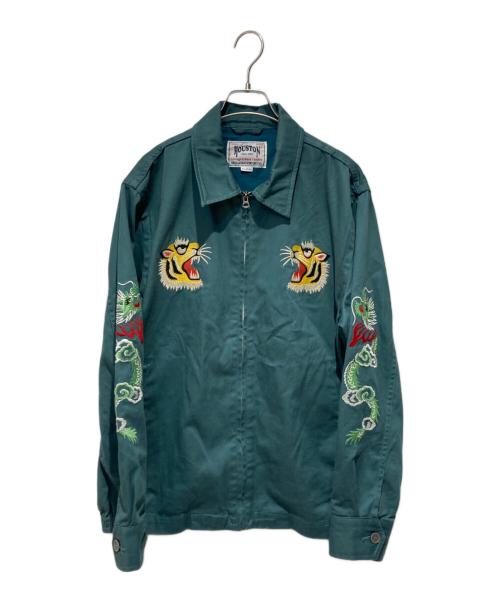 HOUSTON（ヒューストン）HOUSTON (ヒューストン) TIGER ハリントンジャケット グリーン サイズ:XLの古着・服飾アイテム