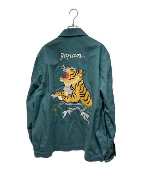 HOUSTON（ヒューストン）HOUSTON (ヒューストン) TIGER ハリントンジャケット グリーン サイズ:XLの古着・服飾アイテム