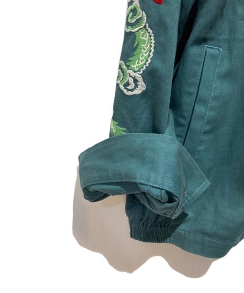 HOUSTON（ヒューストン）HOUSTON (ヒューストン) TIGER ハリントンジャケット グリーン サイズ:XLの古着・服飾アイテム