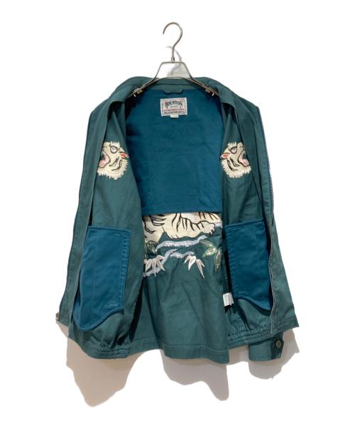 HOUSTON（ヒューストン）HOUSTON (ヒューストン) TIGER ハリントンジャケット グリーン サイズ:XLの古着・服飾アイテム