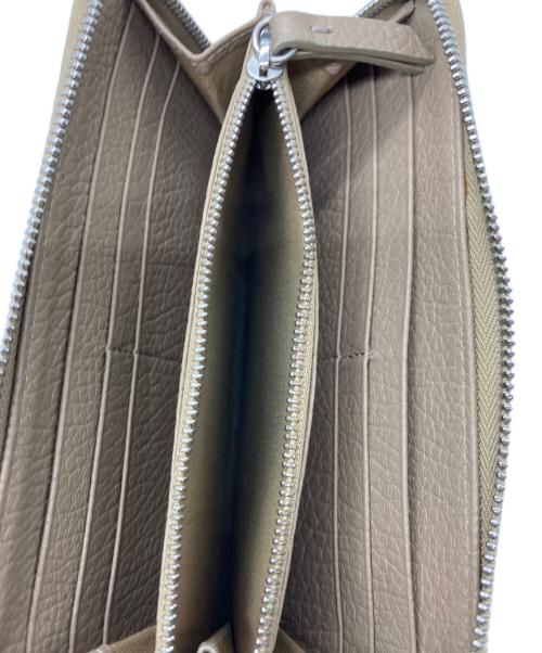 Maison Margiela（メゾンマルジェラ）Maison Margiela (メゾンマルジェラ) ラウンドジップファスナーウォレット ベージュの古着・服飾アイテム