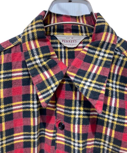 PENNEYS（ペニーズ）PENNEYS (ペニーズ) プリントネルシャツ レッド サイズ:18の古着・服飾アイテム