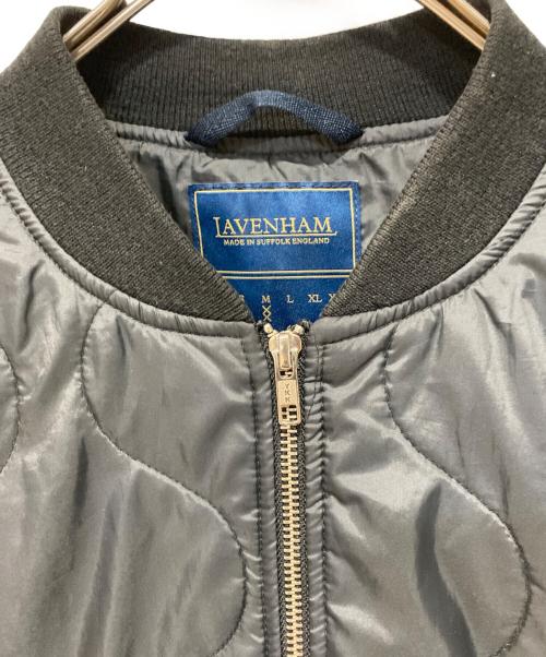 LAVENHAM（ラベンハム）LAVENHAM (ラベンハム) ジップボンバーキルティングベスト ブラック サイズ:Ｍの古着・服飾アイテム