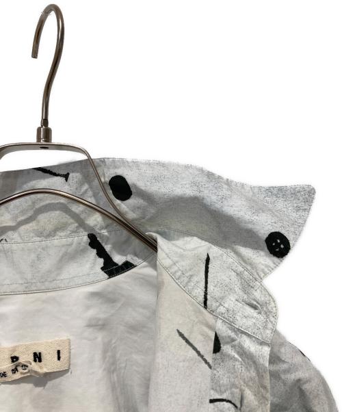 MARNI（マルニ）MARNI (マルニ) 総柄コットンシャツ ホワイト サイズ:46の古着・服飾アイテム