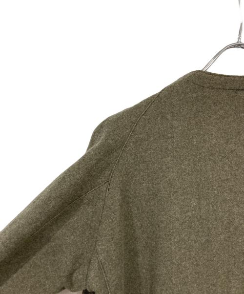 スウェーデン軍（スウェーデン軍）スウェーデン軍 (スウェーデン軍) 40s ウールノーカラーコート オリーブ サイズ:3の古着・服飾アイテム