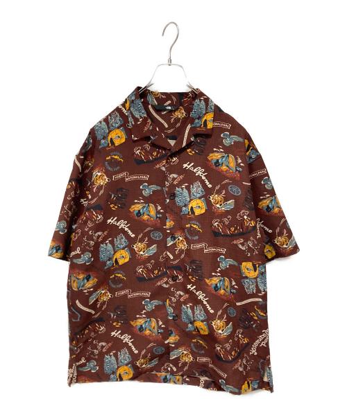 THE NORTH FACE（ザ ノース フェイス）THE NORTH FACE (ザ ノース フェイス) S/S ALOHA Vent SHIRT ブラウン サイズ:Ｌの古着・服飾アイテム