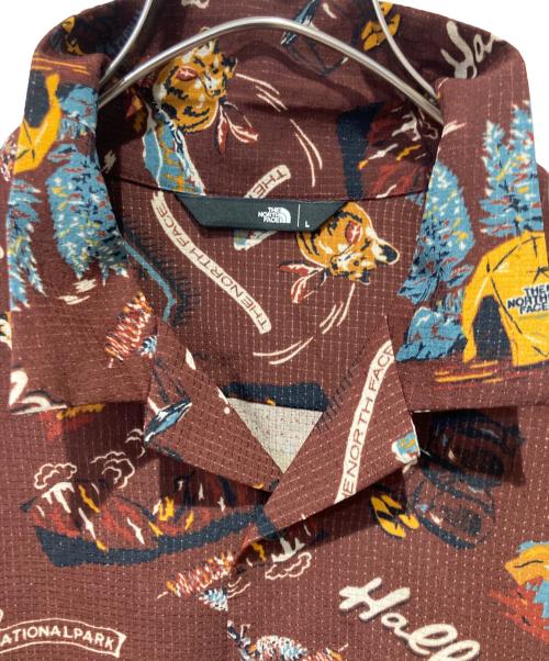 THE NORTH FACE（ザ ノース フェイス）THE NORTH FACE (ザ ノース フェイス) S/S ALOHA Vent SHIRT ブラウン サイズ:Ｌの古着・服飾アイテム